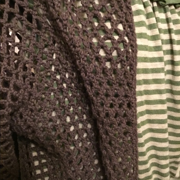 BOHO CROCHETED CHOCOLATE MAXI SWEATER WRAP - Picture 2 of 4